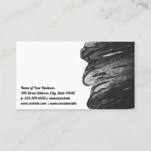 コンテンポラリー |ブラックスプレー絵を描 |表現 名刺 (裏面)