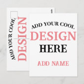 コンテンポラリー、ミニマシンプルリスト、プロフェッショナル ポストカード (正面/裏面)