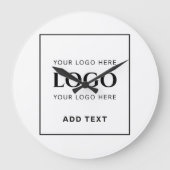 コンテンポラリー、合理化、編エレガント集、編集可能 ラージ壁時計 (正面)