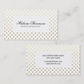 コンテンポラリー | 水玉模様 | 金ゴールド三 名刺 (正面/裏面)