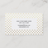 コンテンポラリー | 水玉模様 | 金ゴールド三 名刺 (裏面)