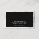 コンテンポラリー |白大理石トリム 名刺 (裏面)