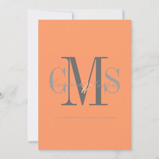 コンテンポラリー/classy/orange+spice/DIYcolors 招待状 (正面)