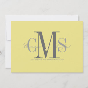 コンテンポラリー + classy/yellow +グレー 招待状