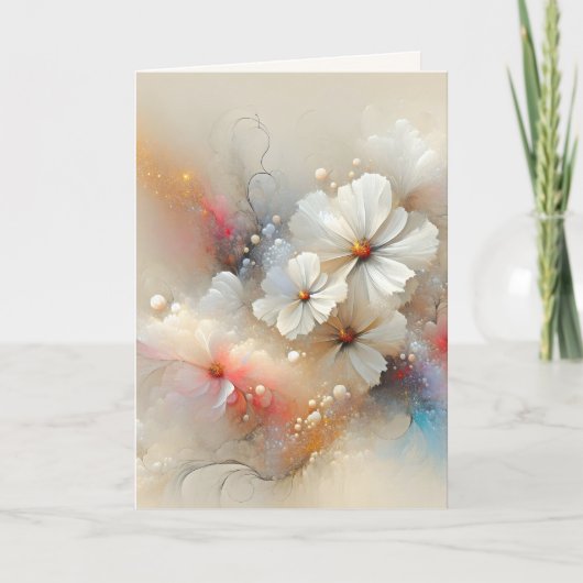 コンテンポラリーCosmos記念日おめでとう カード (正面)