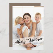 コンテンポラリーCursive Merry Christmasの写真 シーズンカード (正面/裏面)
