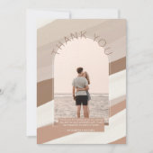 コンテンポラリーDUSTYストライプの PHOTO THANK YOU Invita 招待状 (正面)