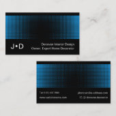 コンテンポラリーEclectic Azure Blue White Art Pattern 名刺 (正面/裏面)