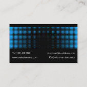 コンテンポラリーEclectic Azure Blue White Art Pattern 名刺 (裏面)