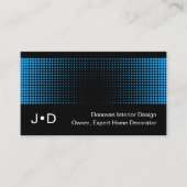 コンテンポラリーEclectic Azure Blue White Art Pattern 名刺 (正面)