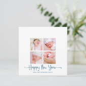 コンテンポラリーHappy New year 4フォトターコイズ シーズンカード (スタンド正面)