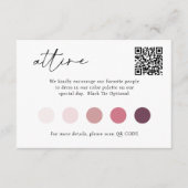 コンテンポラリーQRコードの装結婚置のスクリプト エンクロージャーカード (正面)