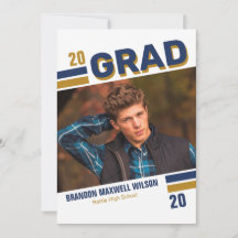 コンテンポラリーVarsity Grad Photo Card