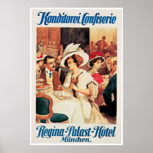 コンディトリーカフェヴィンテージフードアドアート ポスター (正面)