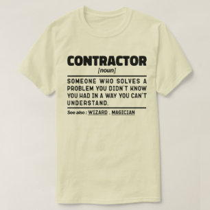 コントラクタークール名詞ハウスビルダープレゼントアイディア Tシャツ