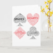 コントラクトブリッジプレーヤーワードアート カード (黄色い花)