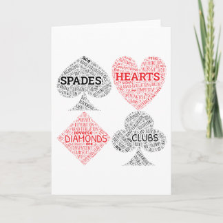 コントラクトブリッジプレーヤーワードアート カード