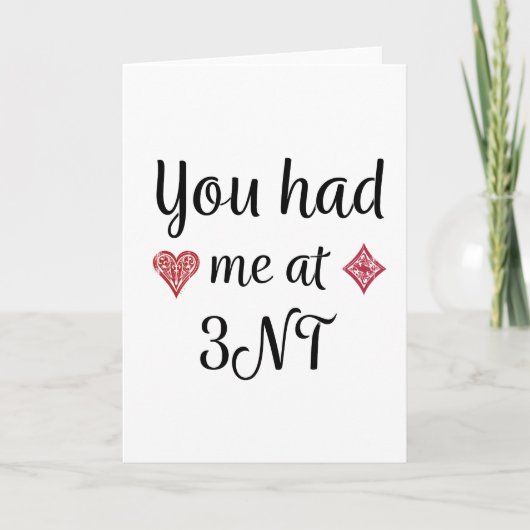 コントラクトブリッジ愛好家 – 3Ntで私を持っていた カード (正面)