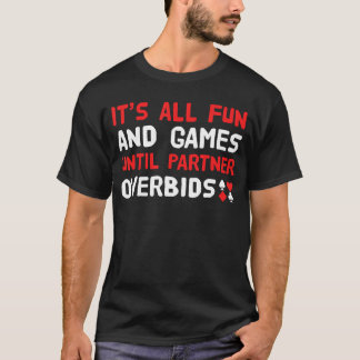 コントラクトブリッジ ビッディング カードゲーム 重複プレイヤー Tシャツ