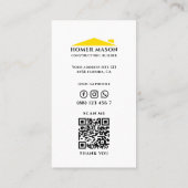 コントラクモダント建築ビルダー大工 名刺 (裏面)