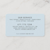 コントラクモダント給排水衛生設備配管サービス 名刺 (裏面)