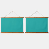 コントラストで強調された豊かなティール（緑がかった色）の緑の領域 吊り下げ型タペストリー (ダブル)