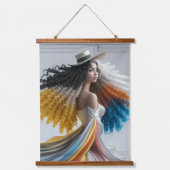 コントラストの優雅さ 吊り下げ型タペストリー (正面)