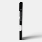 コントラストの優雅さ:白い花が黒 Case-Mate iPhoneケース (裏面 / 左)