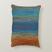 コントラストの強い青いオレンジ色のターコイズ混線 アクセントクッション (裏面(縦))