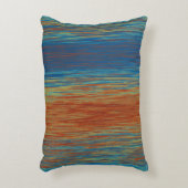 コントラストの強い青いオレンジ色のターコイズ混線 アクセントクッション (正面(垂直))