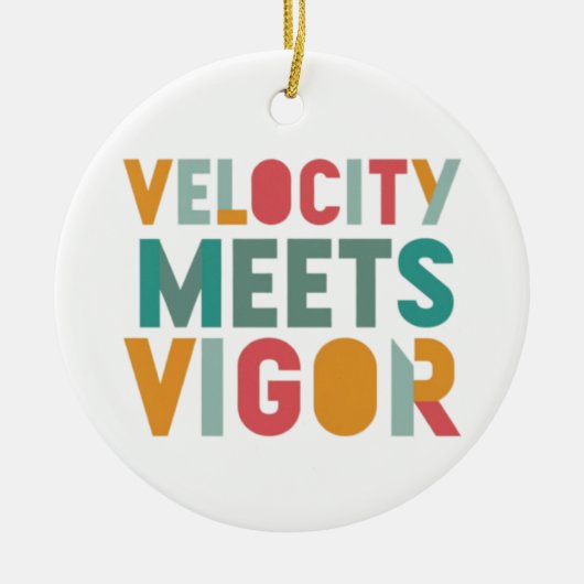 コントラストの色とダイナミックタイポグラフィ：ビジュアル セラミックオーナメント (正面)