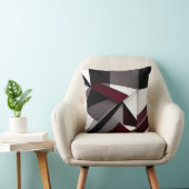 コントラストはっきりした白黒及びブルゴーニュ大理石 クッション (椅子)