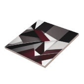 コントラストはっきりした白黒及びブルゴーニュ大理石 タイル (側面)