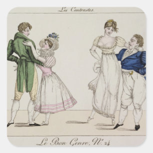 コントラストは、「Le Bon Genre」からの24を、1811年めっきします スクエアシール