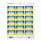 コントラストカラフルウクライナフラグ ラベル (フルシート)