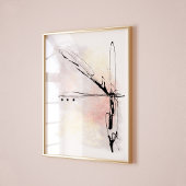 コントラストカラフル水彩抽象芸術ウォールアート ポスター