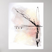 コントラストカラフル水彩抽象芸術ウォールアート ポスター (正面)