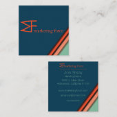コントラストカラーのプロフェッショナル スクエア名刺 (正面/裏面)