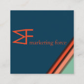 コントラストカラーのプロフェッショナル スクエア名刺 (正面)