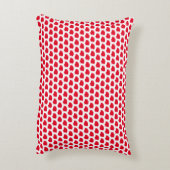 コントラストシック：赤と白ピパターン（の模様が）あるロー アクセントクッション (裏面(縦))