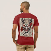 コントラストパルス：インパクトの高いタトゥー設計 Tシャツ (裏面フル)