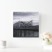 コントラストブライトンピア スクエア壁時計 (ホーム)