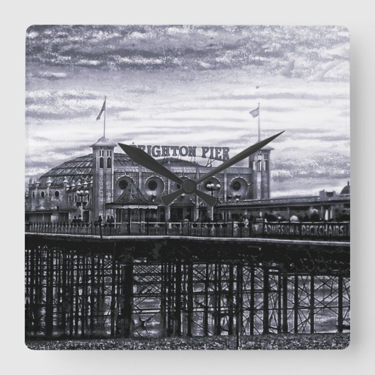 コントラストブライトンピア スクエア壁時計 (正面)