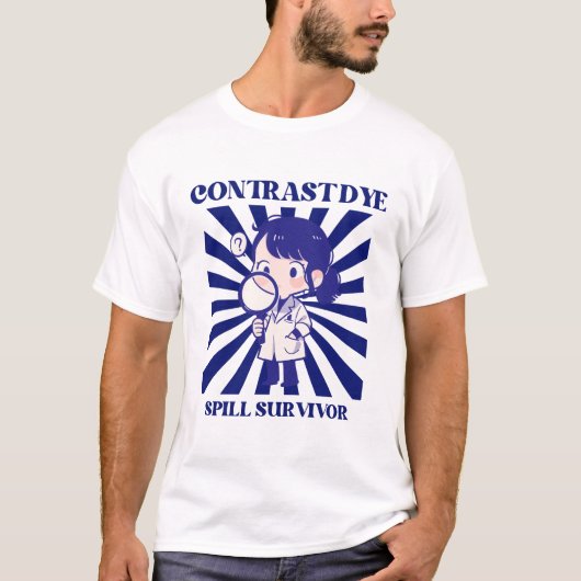 コントラスト染料漏れの生存者 Tシャツ (正面)