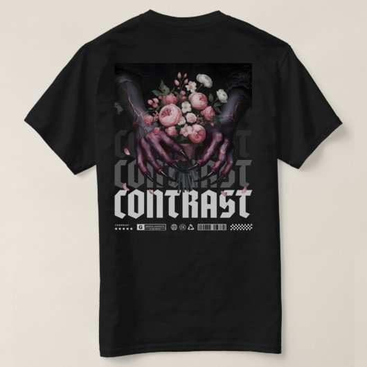 コントラスト Tシャツ (デザイン裏面)