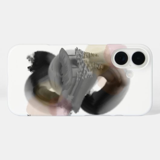 コントラスミニマルト抽象芸術アートiPhone 16ケース Case-Mate iPhoneケース (裏面 (横))