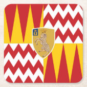 コントラダディバルディモントーン（ラムの谷） スクエアペーパーコースター (正面)