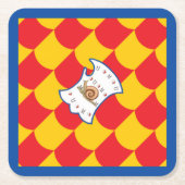 コントラダデッラキオシオラパリオ スクエアペーパーコースター (正面)