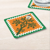 コントラダデッラセルバ（森）パリオディシエナ スクエアペーパーコースター (アングル)