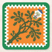 コントラダデッラセルバ（森）パリオディシエナ スクエアペーパーコースター (正面)